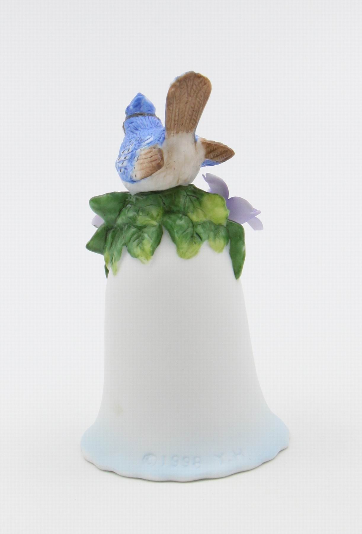Ceramic Blue Jay Bird Bell Birdwatcher Gift Gift for Her Gift for Mom Home Decor - Bell
