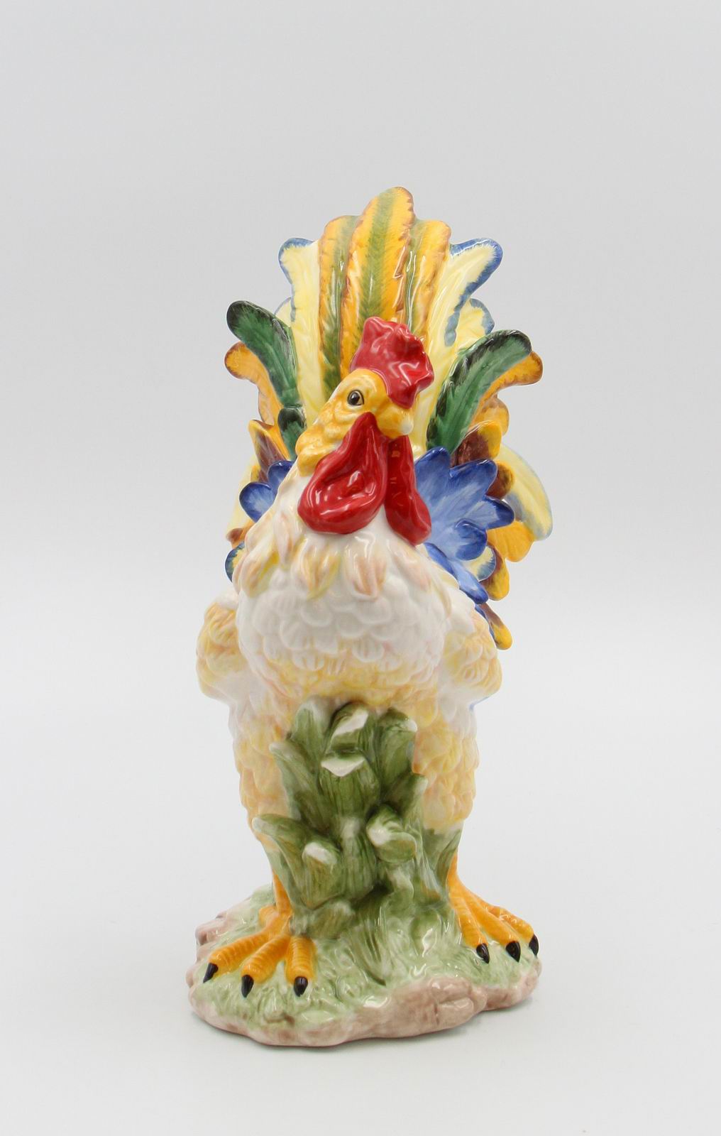 Ceramic Blue Rooster Figurine Home Décor Gift for Her Gift for Mom Kitchen Décor Farmhouse Décor Fall Decor
