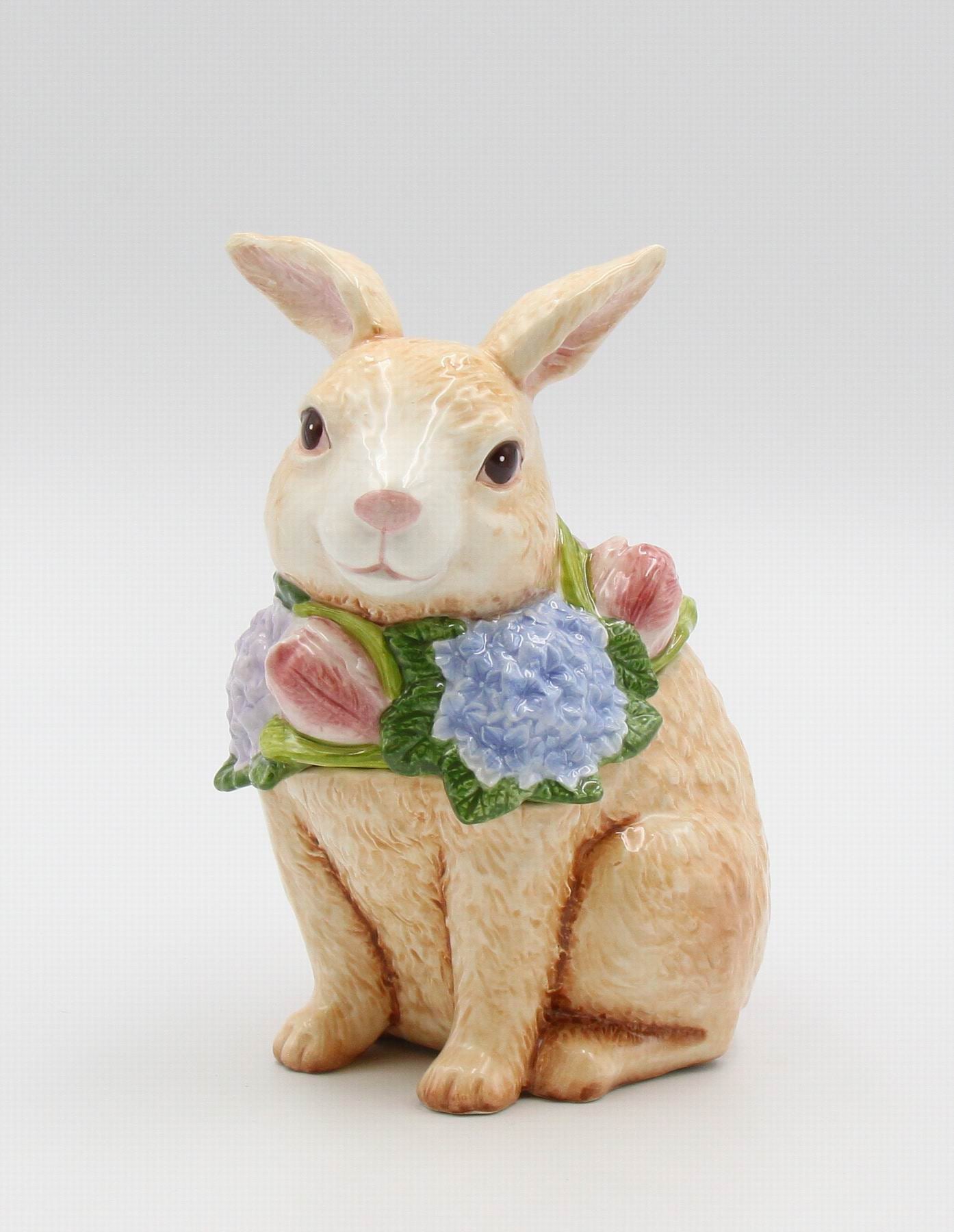 Ceramic Bunny Rabbit Candy Box Home Décor Gift for Her Gift for Mom Kitchen Décor Spring Décor Easter Décor - candy jar