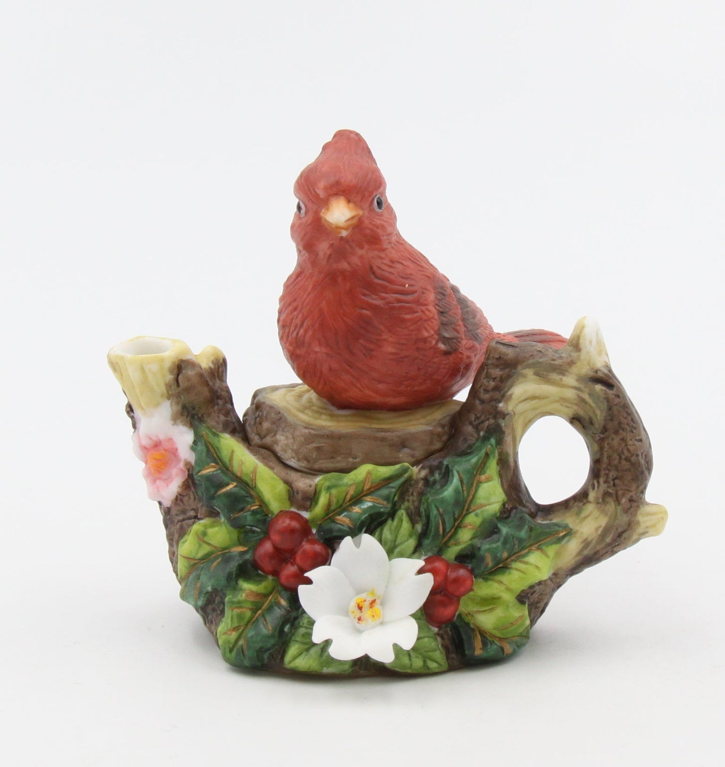 Ceramic Cardinal Bird Mini Teapot Figurine Home Décor Gift for Her Mom Kitchen Décor Birdwatcher Gift Vintage Decor