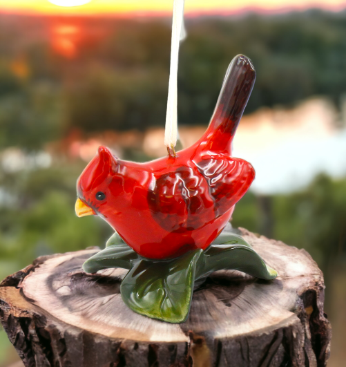 Ceramic Cardinal Bird Ornament Home Décor Gift for Her Gift for Mom Kitchen Décor Christmas Décor Birdwatcher Gift