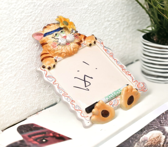 Ceramic Cat Message Board Home Décor Gift for Her Gift for Mom Kitchen Décor Cat Lovers Gift Pet Loss Gift - message