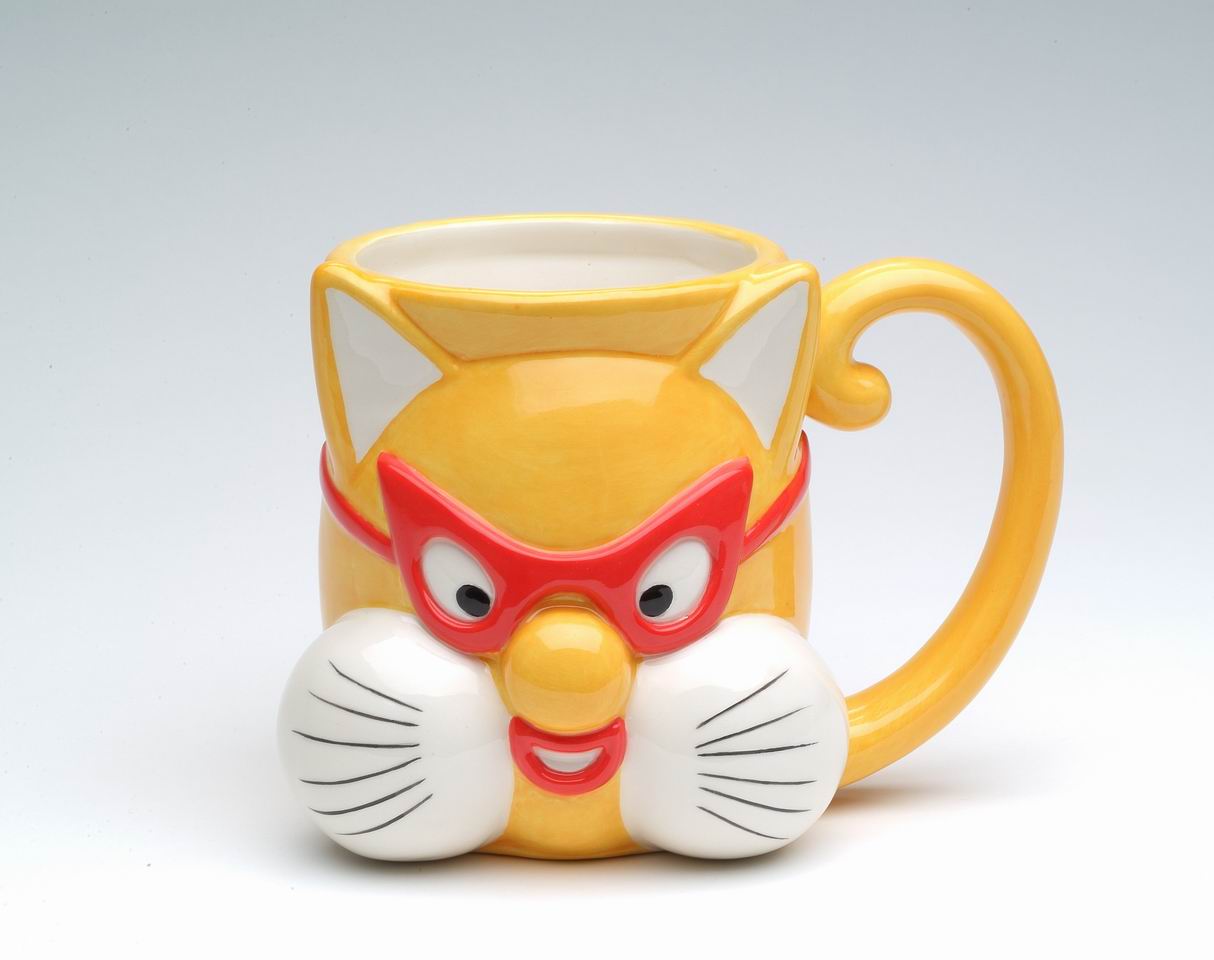 Ceramic Cat Wearing Glasses Mug Home Décor Gift for Her Gift for Mom Kitchen Décor Cat Lovers Gift Pet Loss Gift - Mugs
