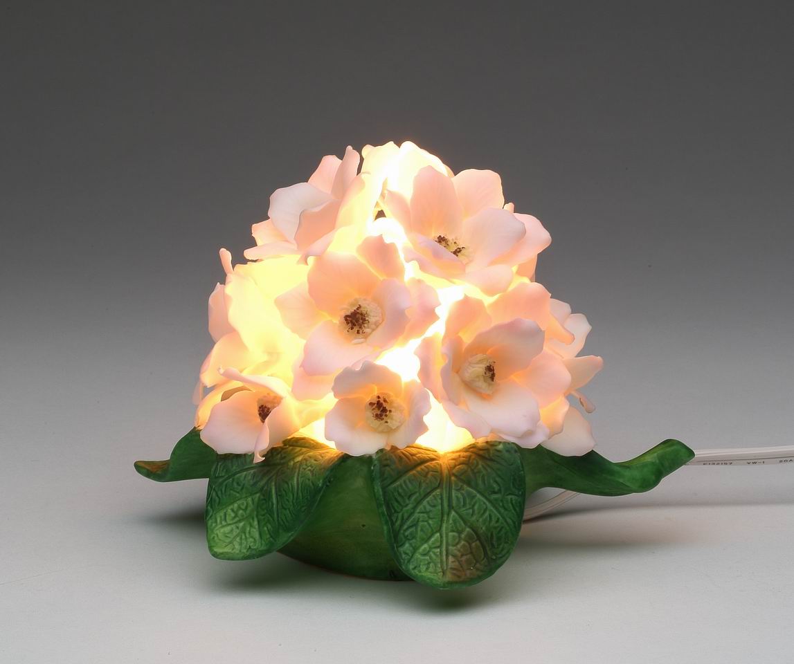 Ceramic Cherry Blossom Flowers Nightlight Home Decor Gift for Her Gift for Mom - Night Lights & Ambient Lighting