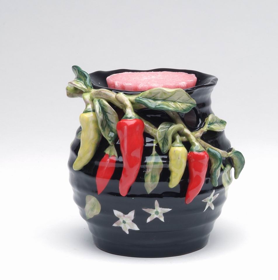 Ceramic Chili Pepper Tart Burner Home Décor Gift for Her Gift for Mom Kitchen Décor Bathroom Decor - Candle holder