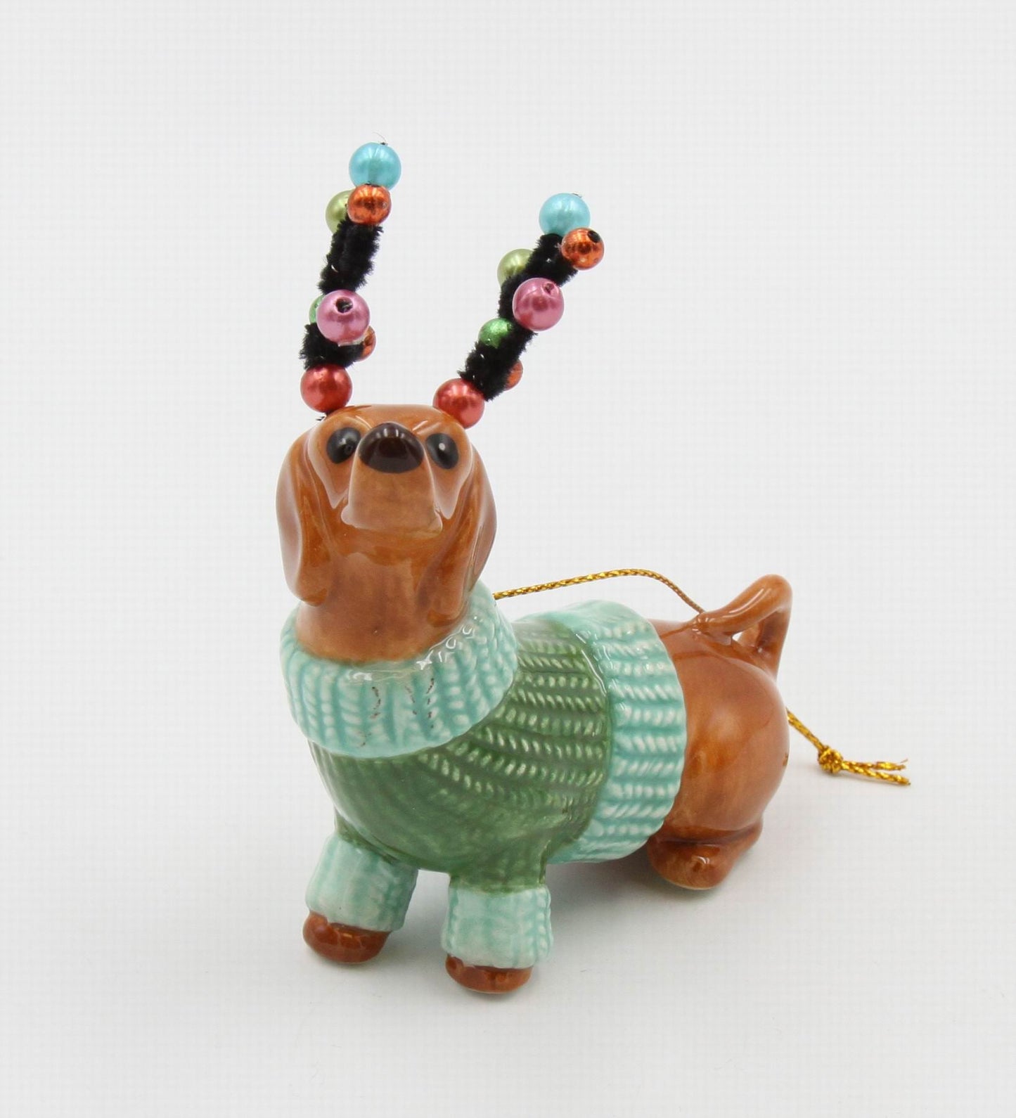 Ceramic Christmas Dachshund Ornament Christmas Tree Decor Dachshund Owner Gift Dog Lover Gift - Ornament
