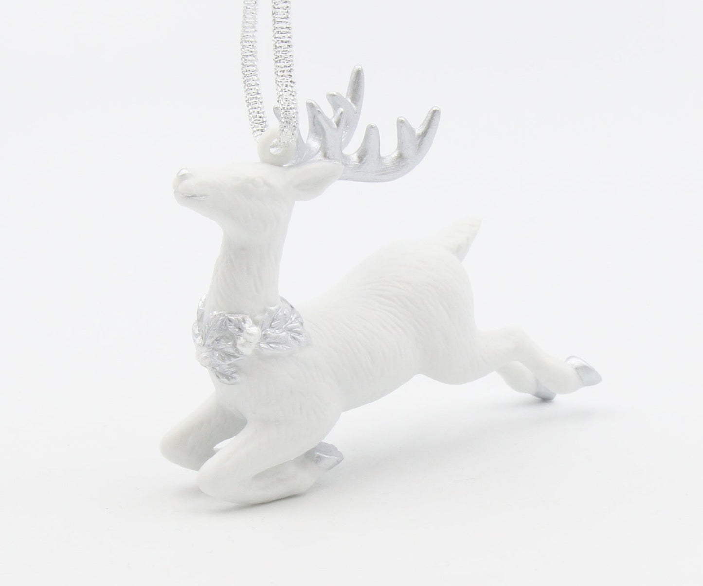 Ceramic Christmas Decor Silver Reindeer Ornament Home Décor Gift for Her Gift for Mom Kitchen Décor Christmas Décor