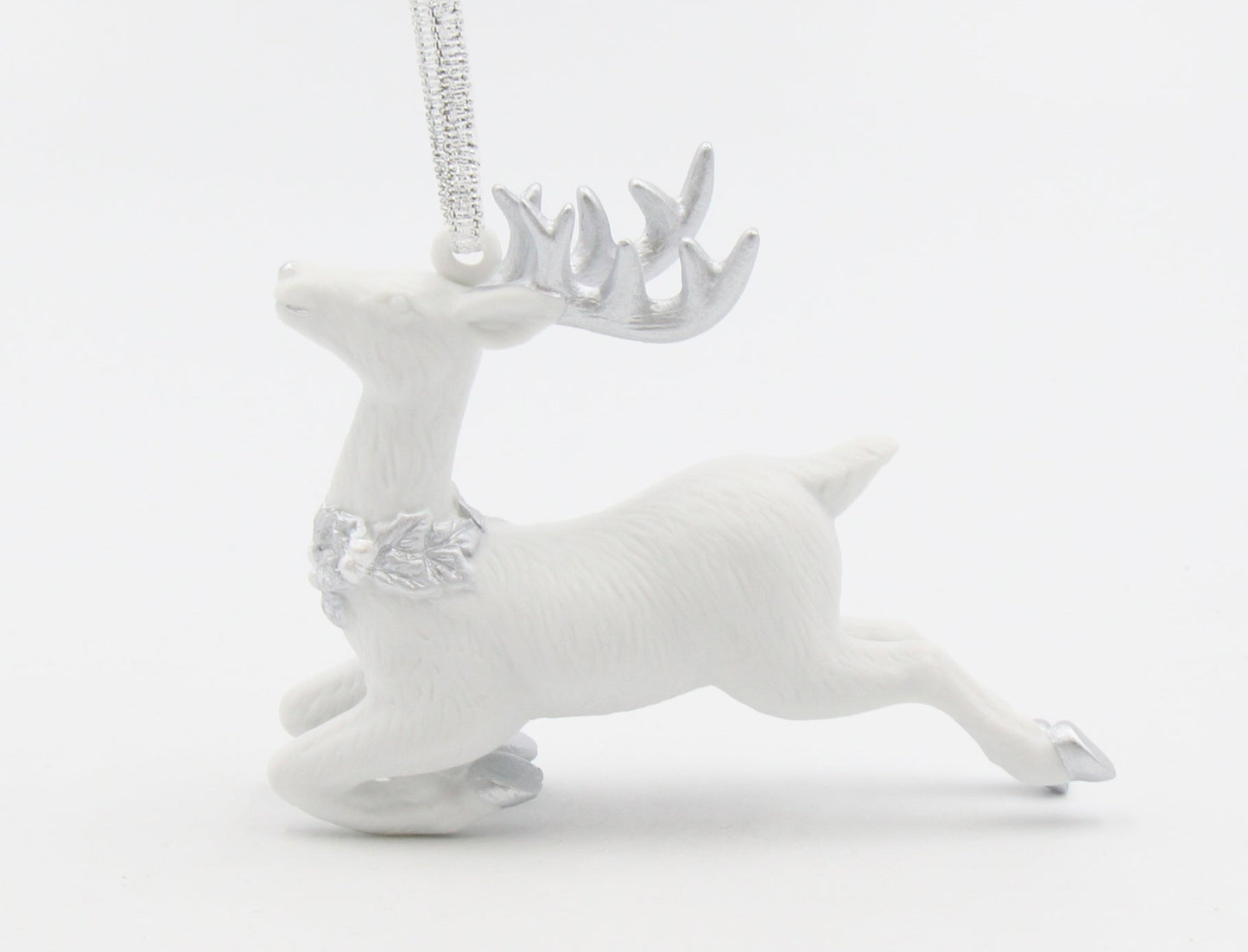 Ceramic Christmas Decor Silver Reindeer Ornament Home Décor Gift for Her Gift for Mom Kitchen Décor Christmas Décor