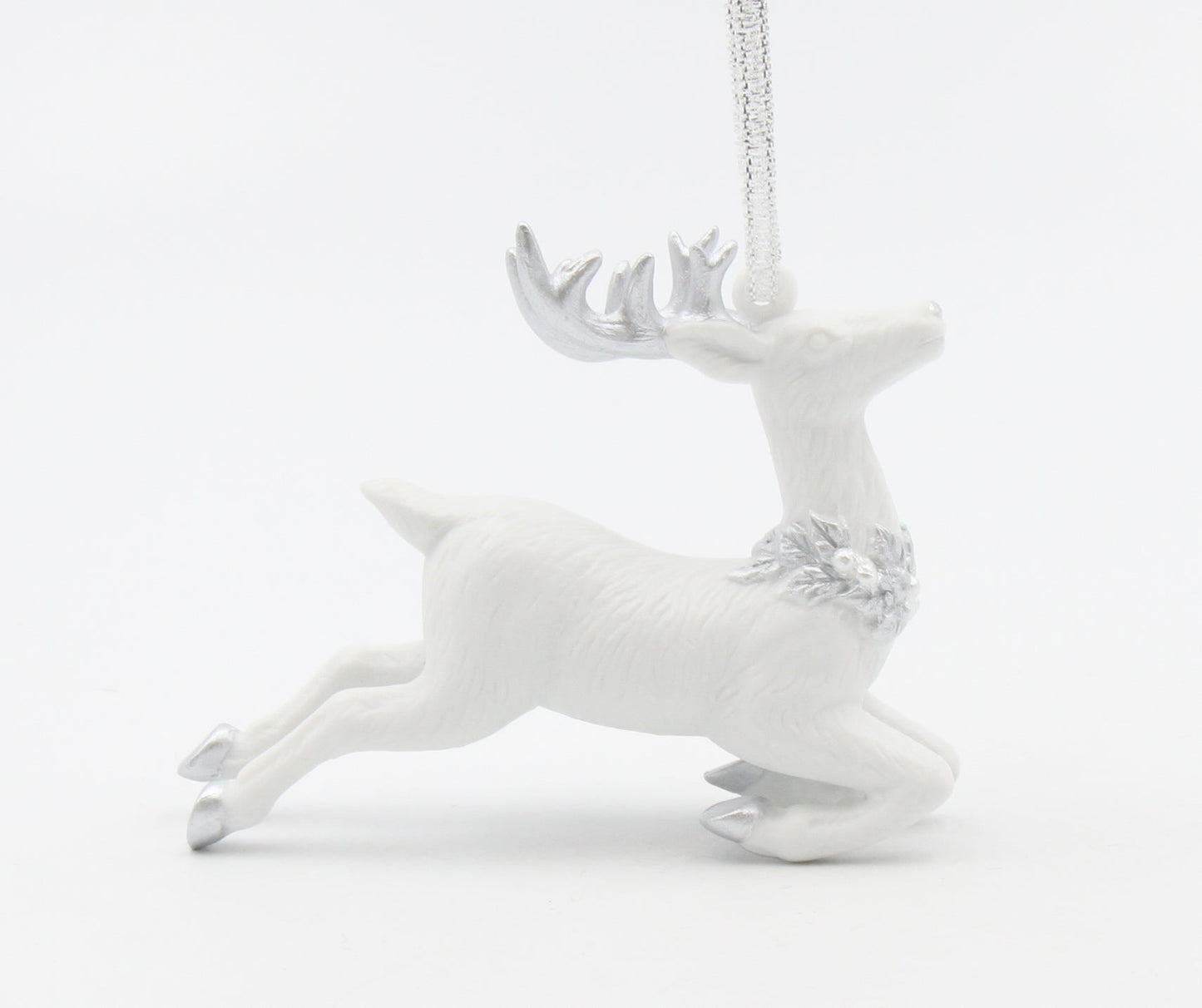 Ceramic Christmas Decor Silver Reindeer Ornament Home Décor Gift for Her Gift for Mom Kitchen Décor Christmas Décor