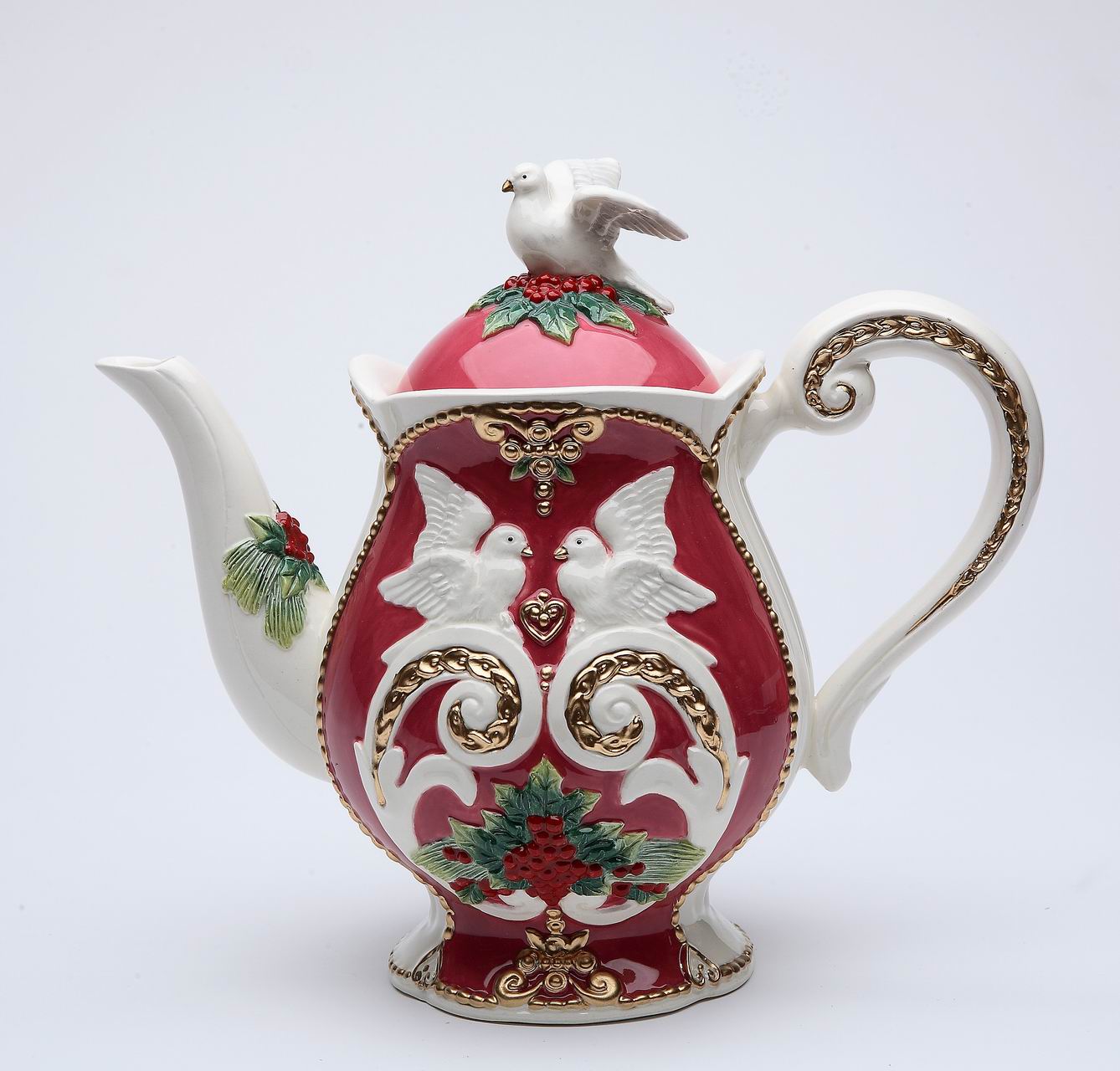 Ceramic Christmas Fantasia Teapot Home Décor Gift for Her Gift for Mom Kitchen Décor Christmas Décor - teapot