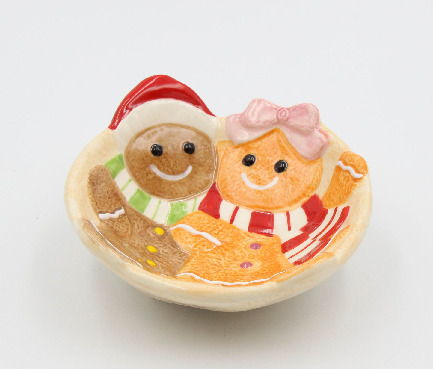 Ceramic Christmas Gingerbread Man Candy Bowl-Set Of 2 Home Décor Gift for Her Gift for Mom Kitchen Décor Christmas