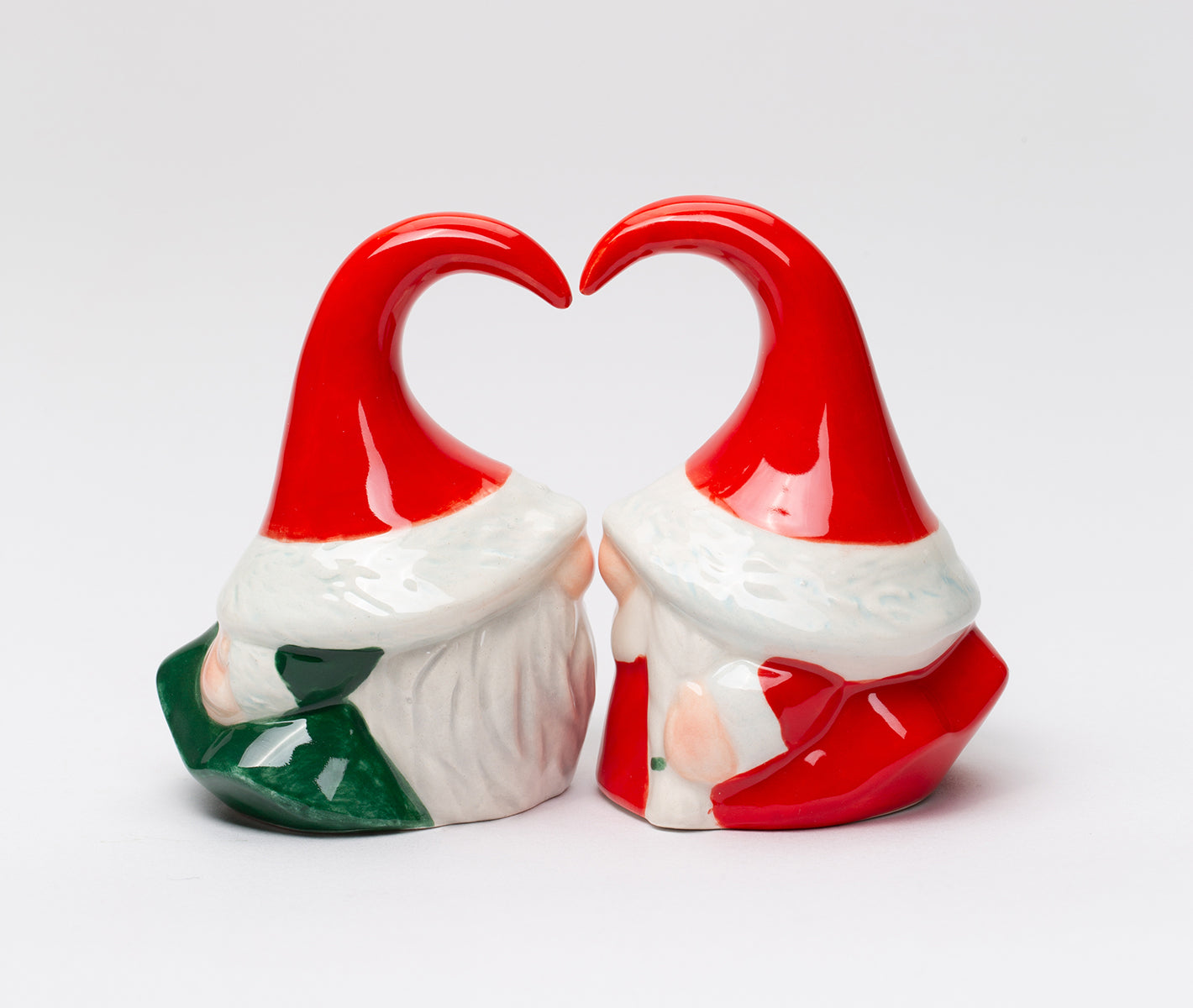 Ceramic Christmas Gnome Couple Salt And Pepper Shakers Fairy Garden Décor Gift for Her Gift for Mom Kitchen Décor