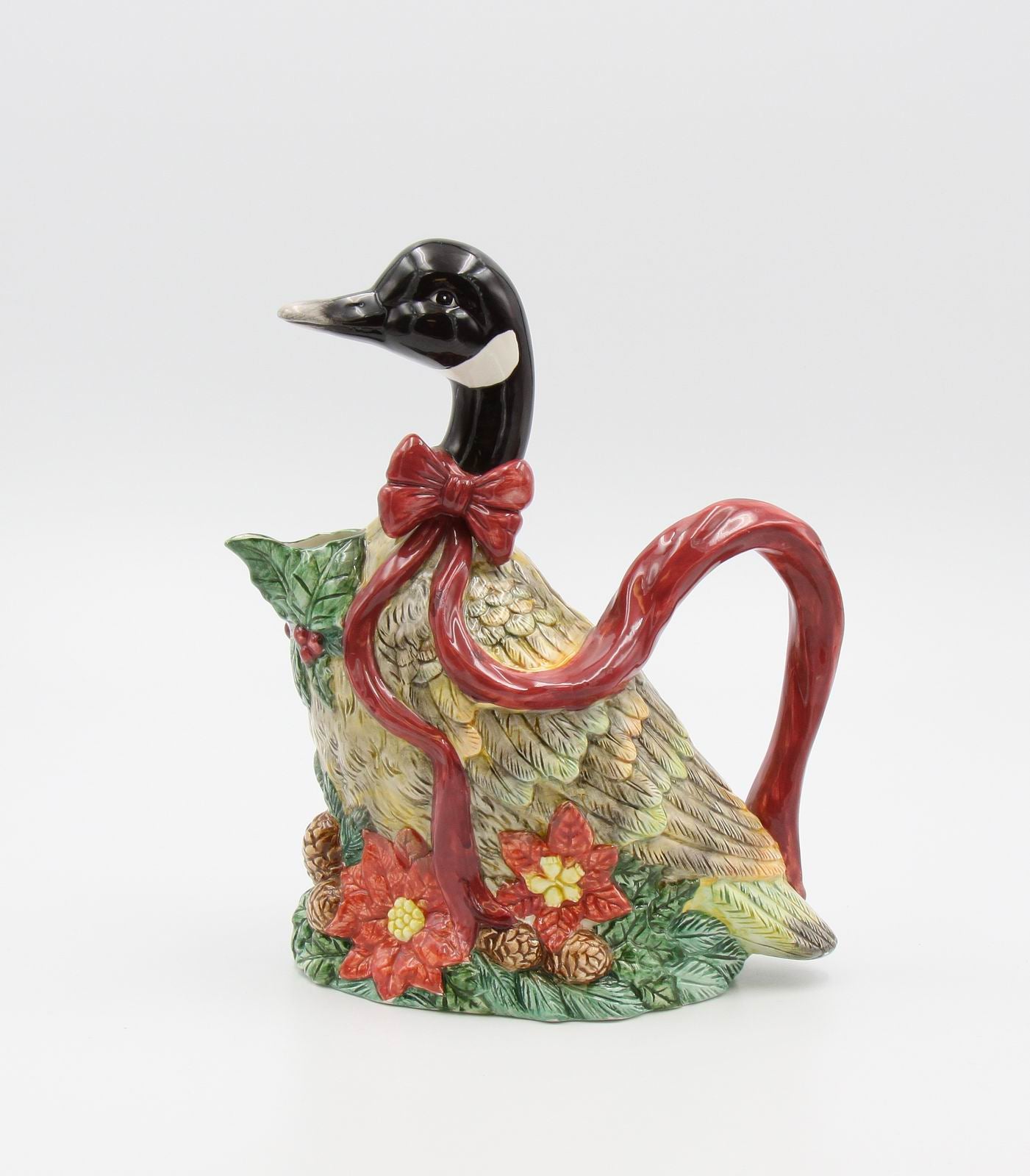 Ceramic Christmas Goose Pitcher Home Décor Gift for Her Gift for Mom Farmhouse Kitchen Décor Christmas Décor - pitcher