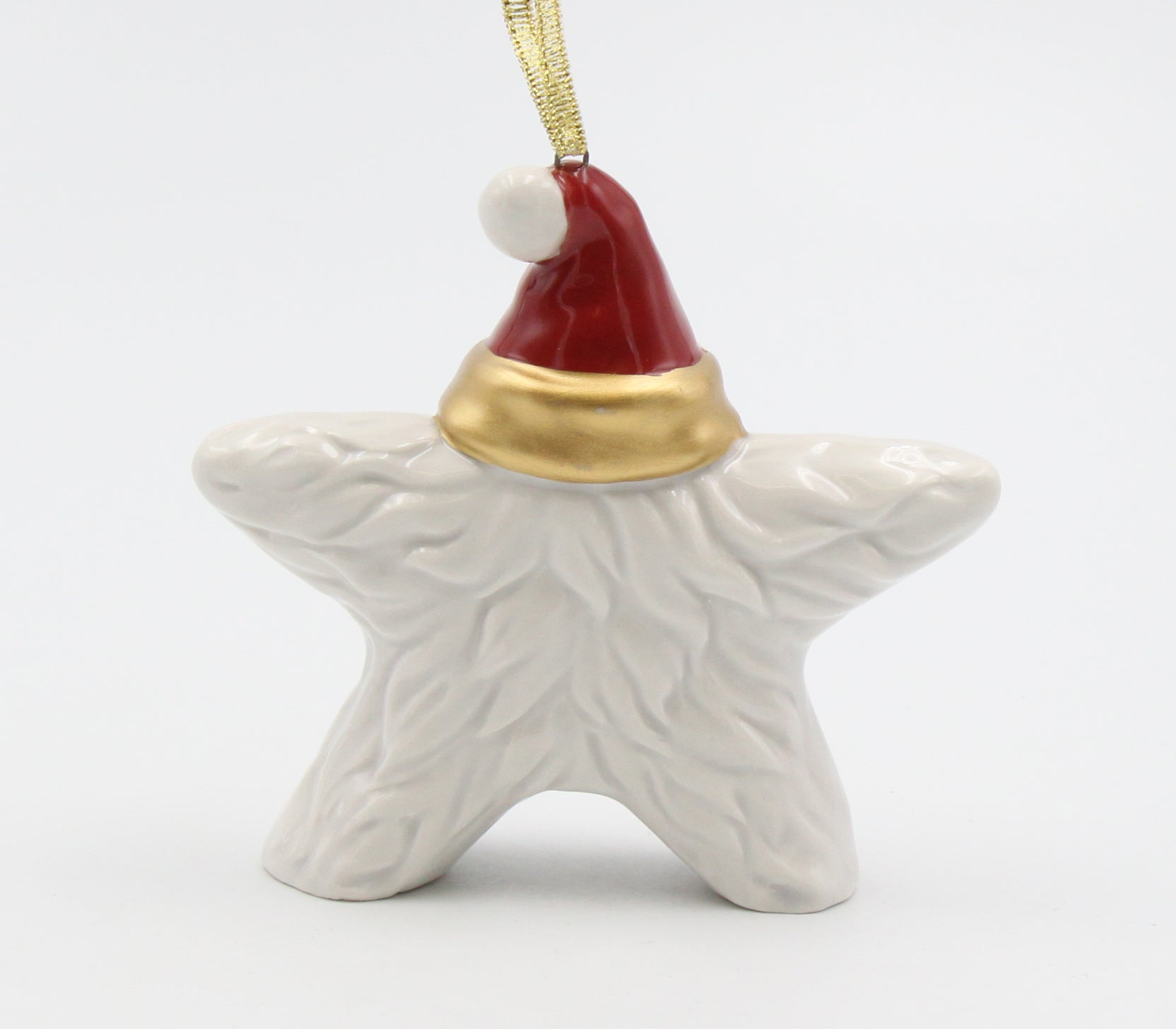 Ceramic Christmas Santa Star Ornament Home Décor Gift for Her Gift for Mom Kitchen Décor Christmas Décor - Holiday