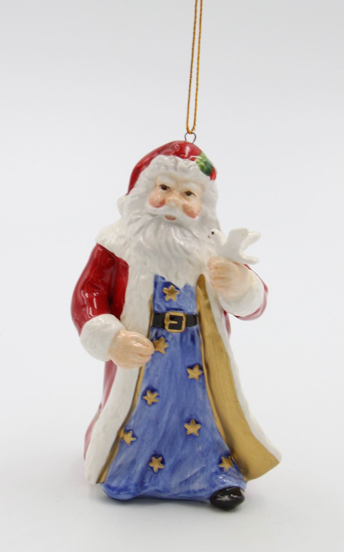 Ceramic Christmas Santa with Dove Ornament Home Décor Gift for Her Gift for Mom Kitchen Décor Christmas Décor - Holiday