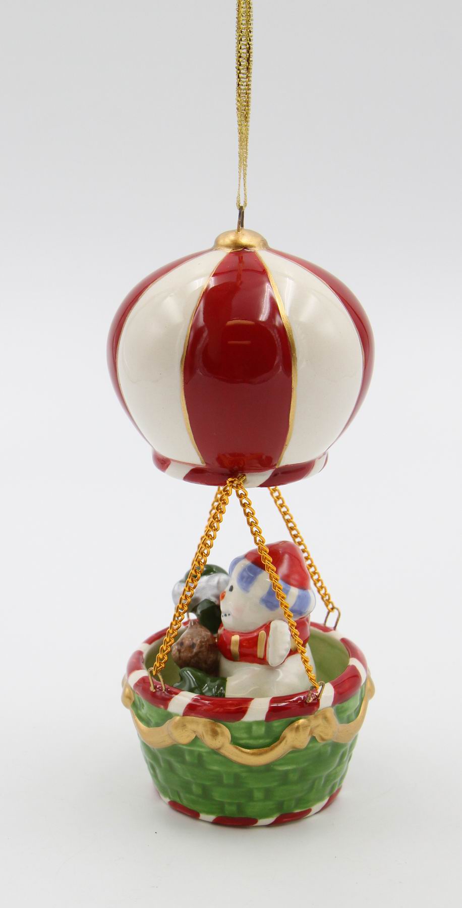 Ceramic Christmas Snowman Hot Air Balloon Ornament Home Décor Gift for Her Gift for Mom Kitchen Décor Christmas Décor