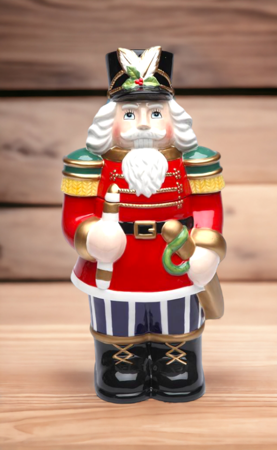 Ceramic Classic Nutcracker Cookie Jar Home Décor Gift for Her Gift for Mom Kitchen Décor Christmas Décor - Cookie Jars