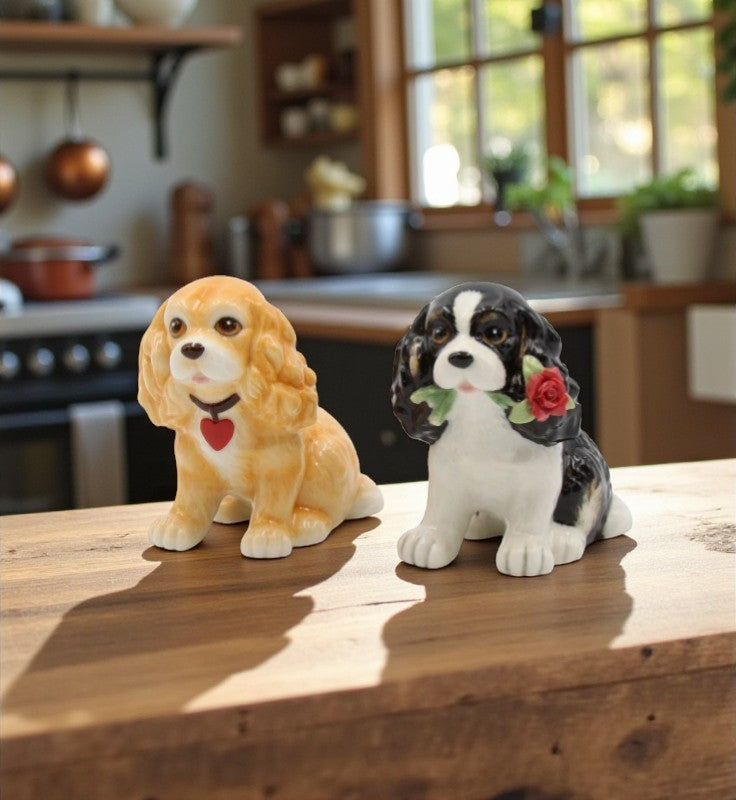 Ceramic Cocker Spaniel Salt and Pepper Shakers Gift for Her Gift for Mom Kitchen Décor Dining Table Décor Gift for Dog