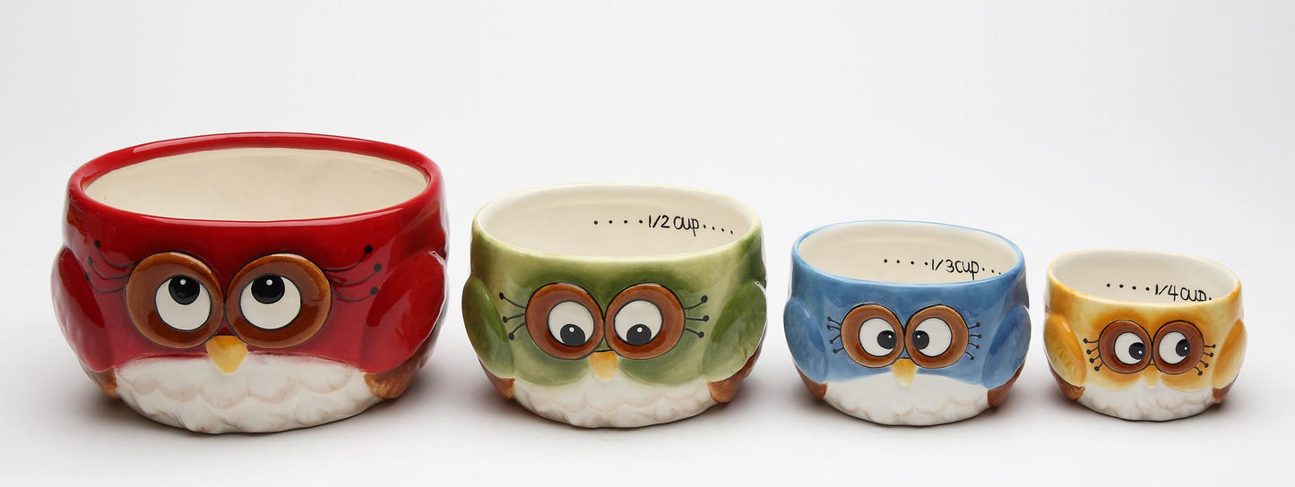 Owl: Measuring Cup (4 Pcs Set) - kevinsgiftshoppe