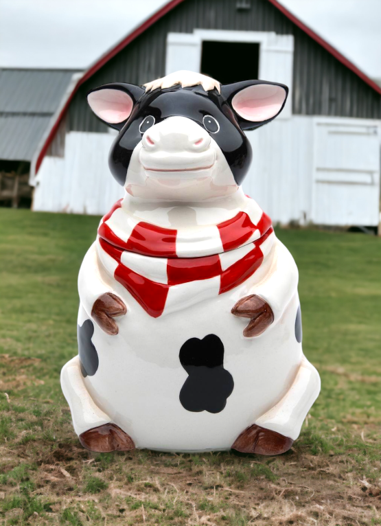 Ceramic Cow Candy Box Home Décor Gift for Her Gift for Mom Kitchen Décor Farmhouse Décor - candy jar