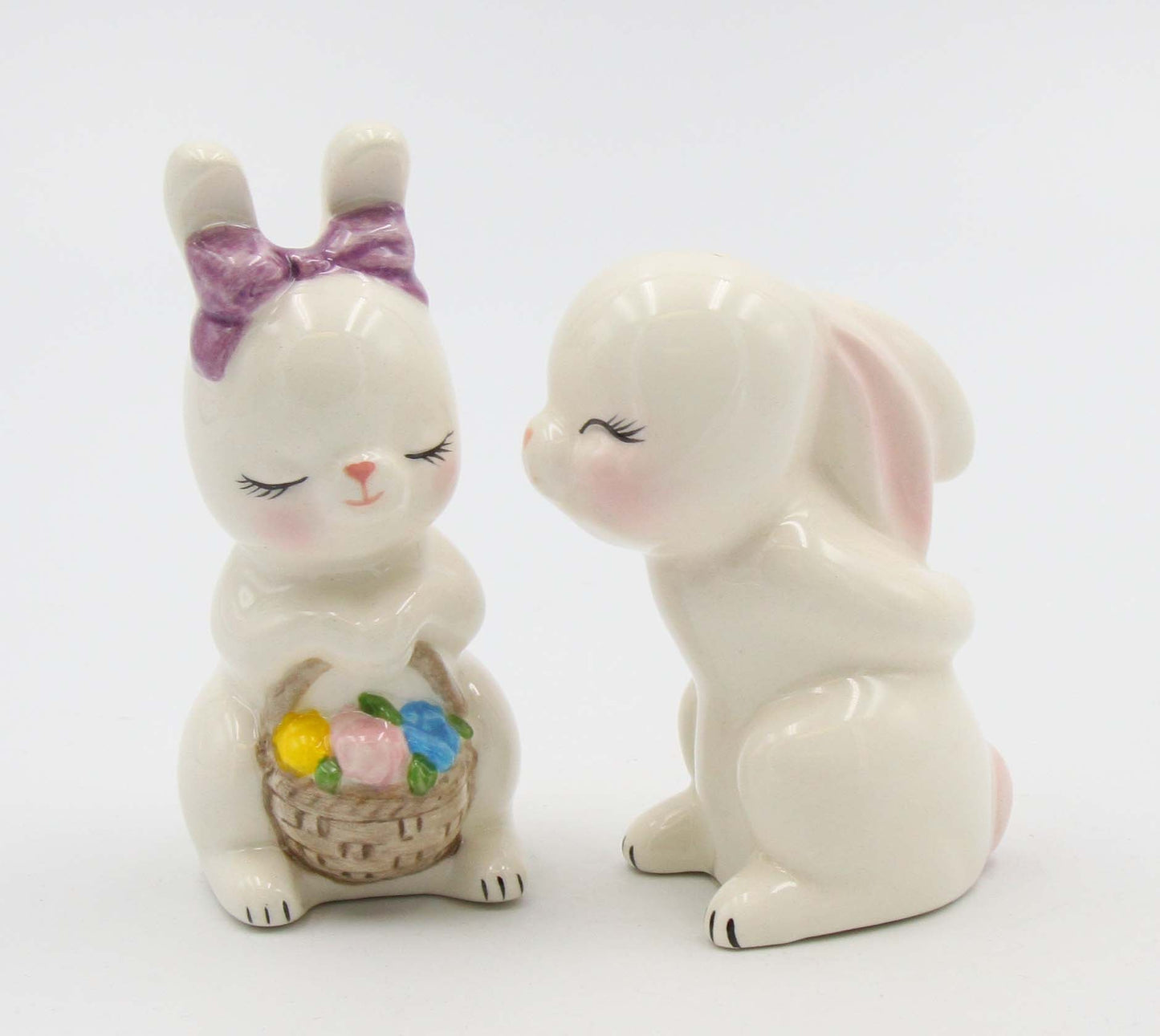Easter Kissing Rabbit Salt And Pepper Shaker Set - kevinsgiftshoppe