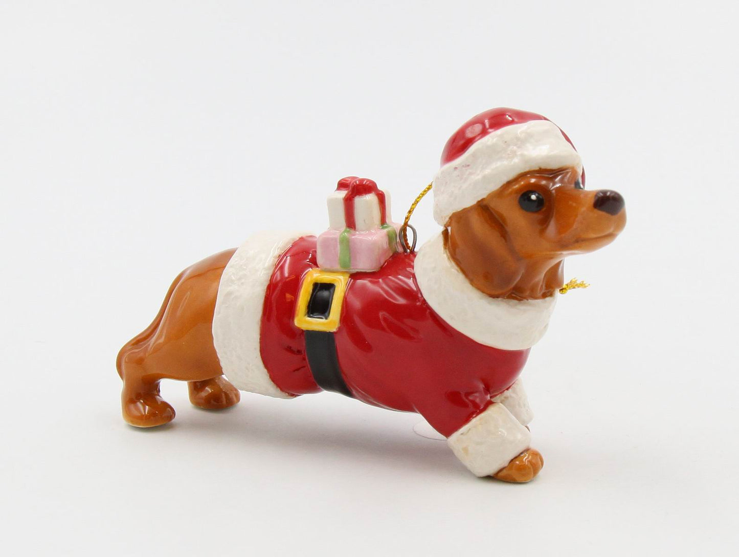 Ceramic Dachshund Santa Dog Christmas Tree Ornament Home Décor Gift for Her Gift for Mom Kitchen Décor Dog Lover Gift