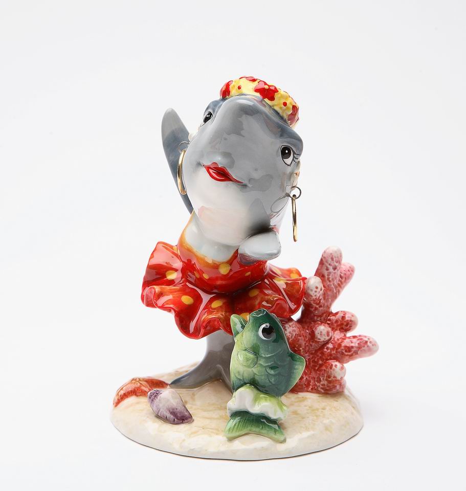 Ceramic Dancing Shark Figurine Gift for Dancer Gift for Her Gift for Mom Home Decor Shark Lover - Figurine