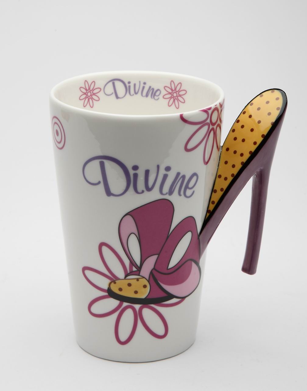 Ceramic Divine Dotted High Heels Coffee Mug Home Décor Gift for Her Mom Friend or Coworker Kitchen Décor Office Decor