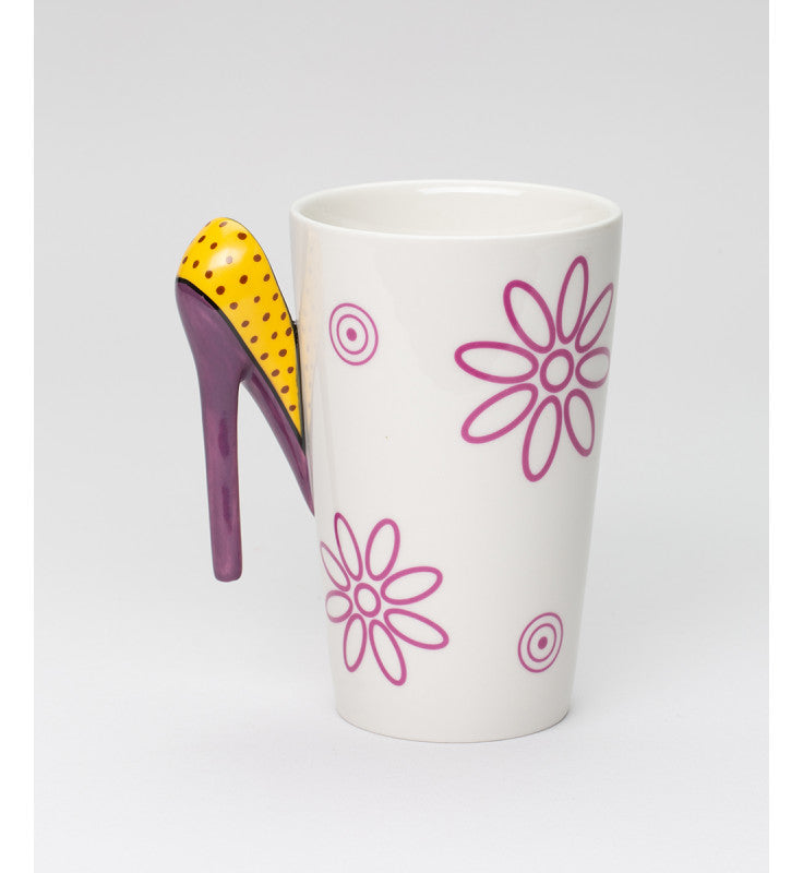 Ceramic Dog Mom Love Mug with High Heel Shoe Handle Dog Lover Gift Gift for Her - Mugs