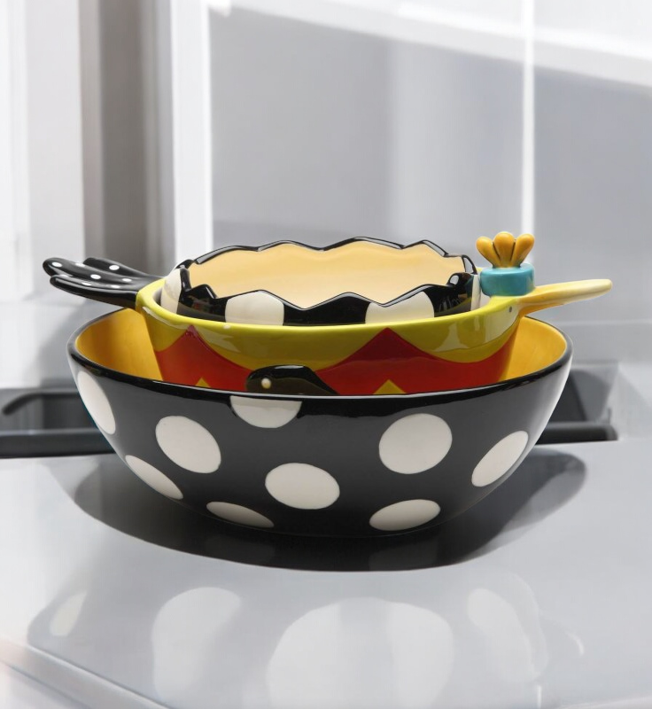 Ceramic Dollymama’s Set Of 3 Egg & Bird Shaped Bowl Kitchen Decor Gift for Her - Bowls