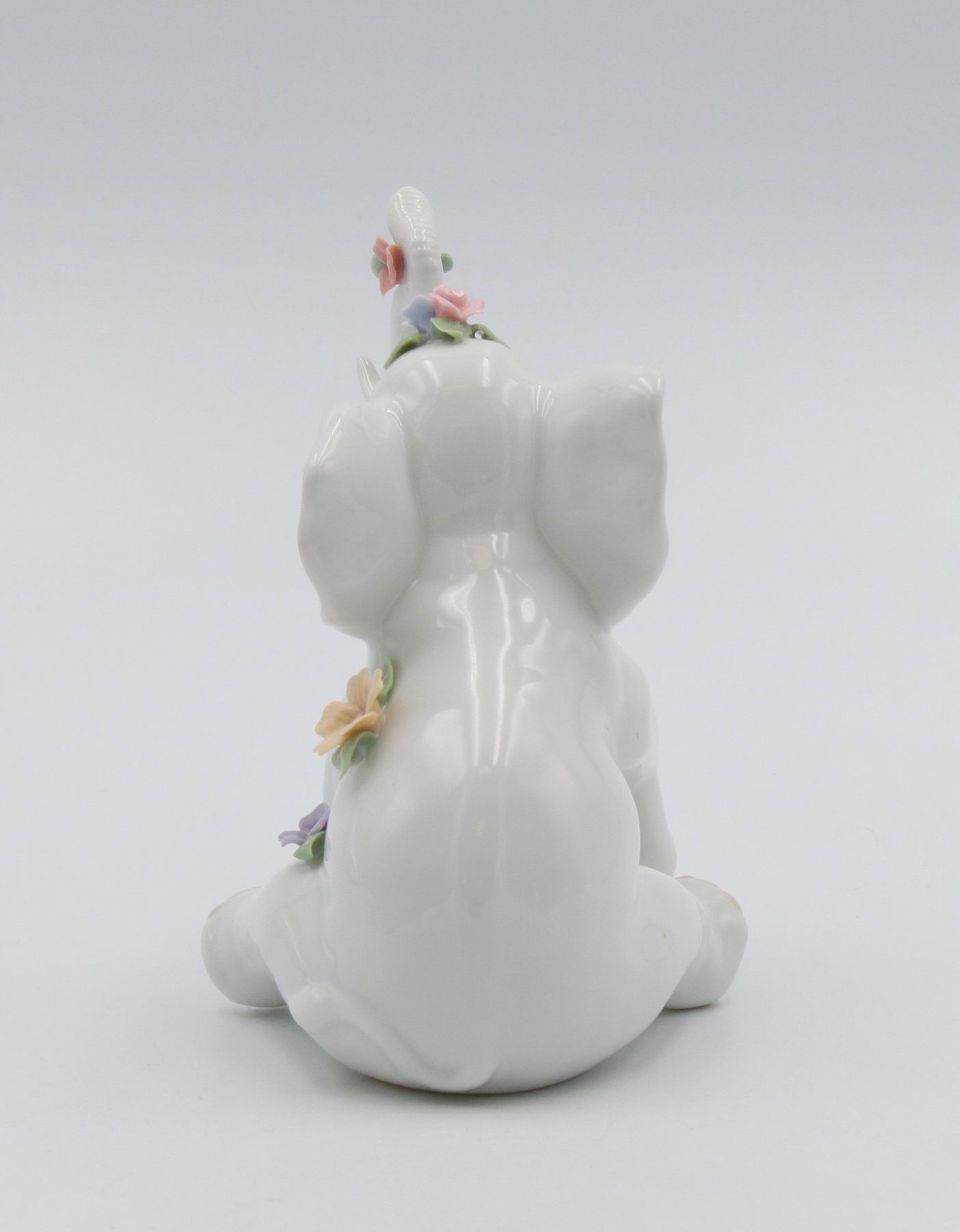 Ceramic Elephant with Flowers Figurine Home Décor Gift for Her Gift for Mom Bathroom Décor Vanity Décor Wedding Table