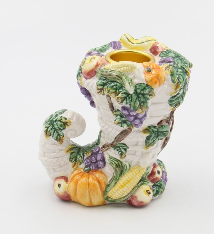 Ceramic Fall Harvest Candle Holder Home Décor Gift for Her Gift for Mom Farmhouse Kitchen Décor Fall Décor Thanksgiving