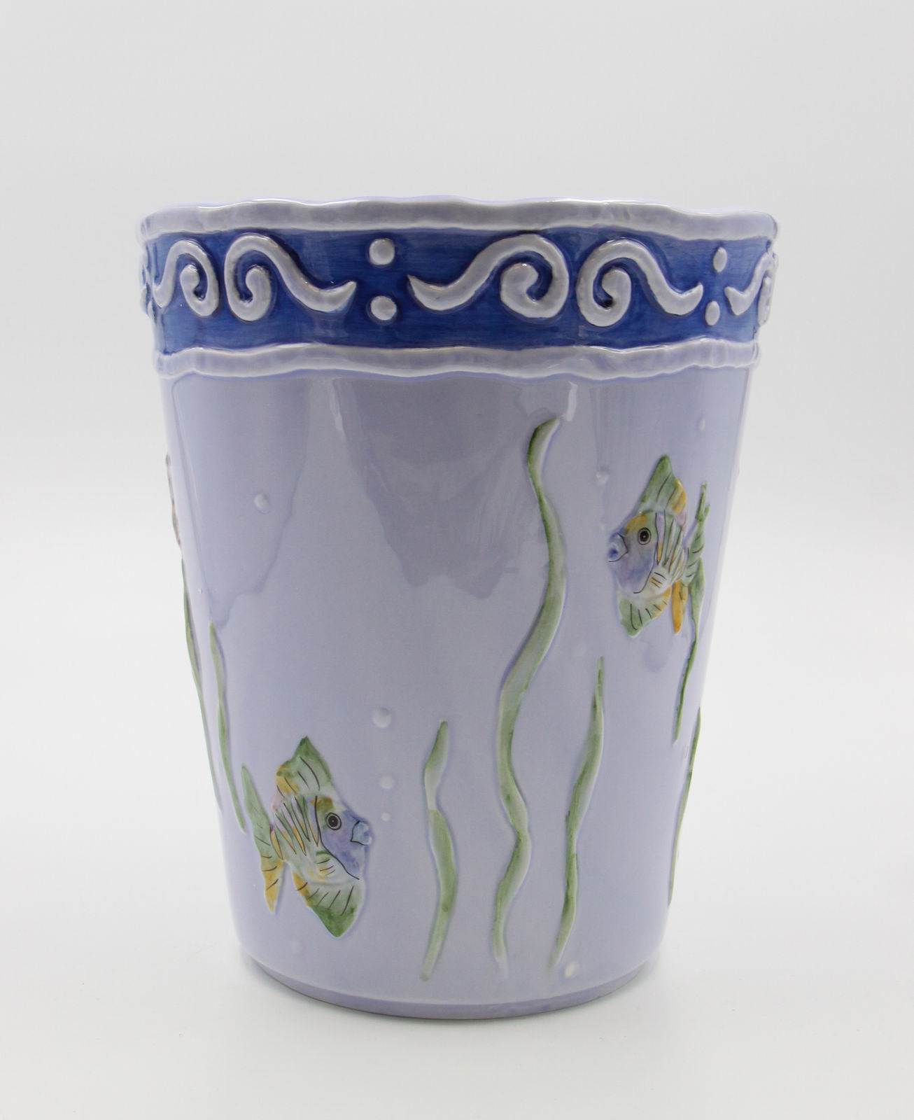 Ceramic Fish Theme Plant Pot Home Décor Gift for Her Gift for Mom Kitchen Décor - Trash bin