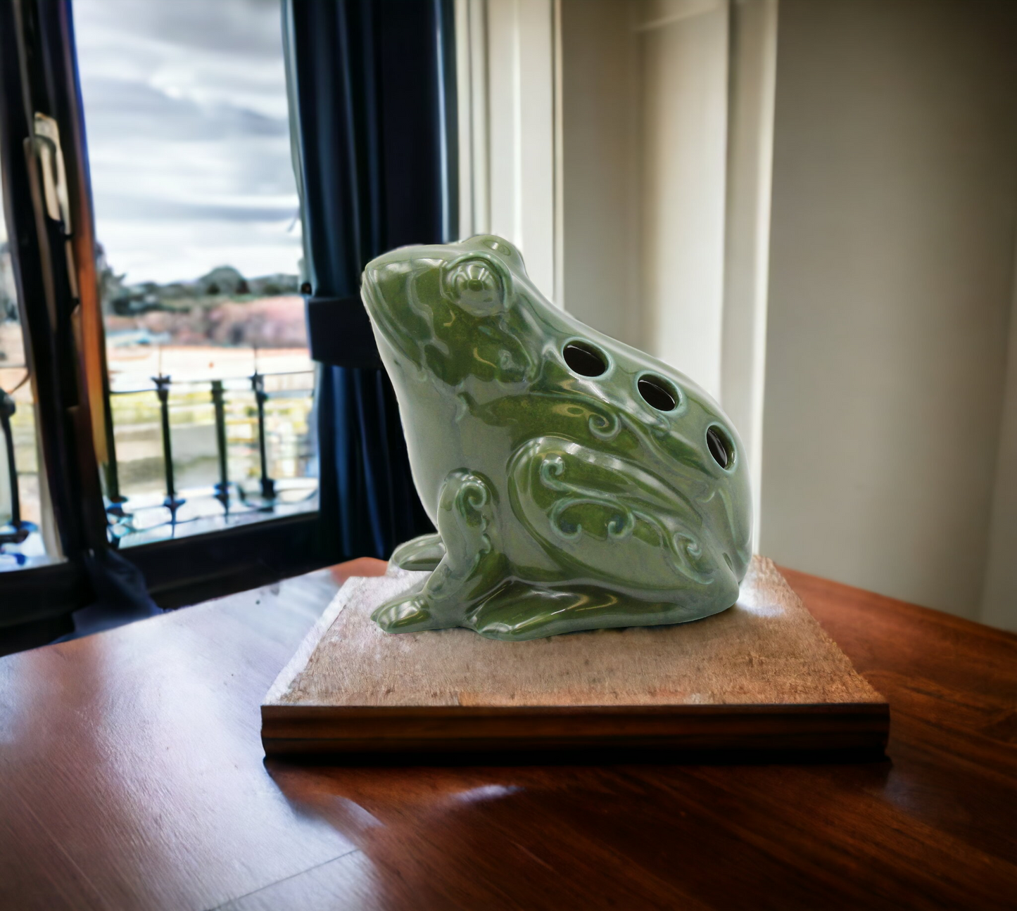 Ceramic Frog Tealight Candle Holder Home Décor Gift for Her Mom Spring Décor Cottagecore Nature Lover Gift - Candle