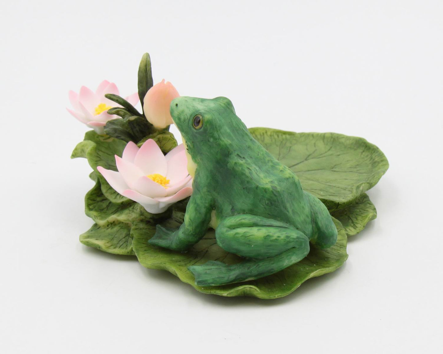 Ceramic Frog with Lotus Flowers Candle Holder Home Décor Gift for Her Mom Spring Décor Cottagecore Nature Lover Gift