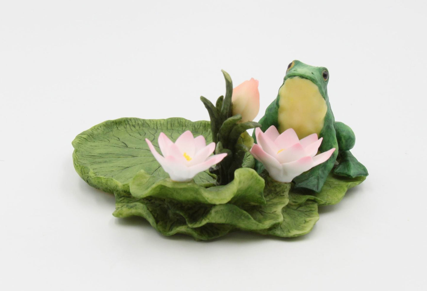 Ceramic Frog with Lotus Flowers Candle Holder Home Décor Gift for Her Mom Spring Décor Cottagecore Nature Lover Gift