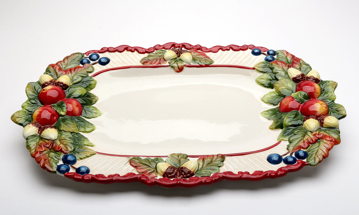 Ceramic Fruit Platter - Fruitful Holiday Collection Home Décor Gift for Her Gift for Mom Kitchen Décor Christmas Décor