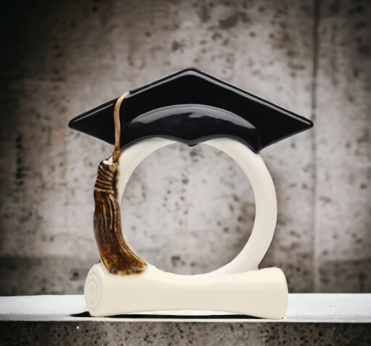 Ceramic Graduation Hat Photo Frame Home Decor Graduation Gift Proud Parents Office Decor - Picture Frames