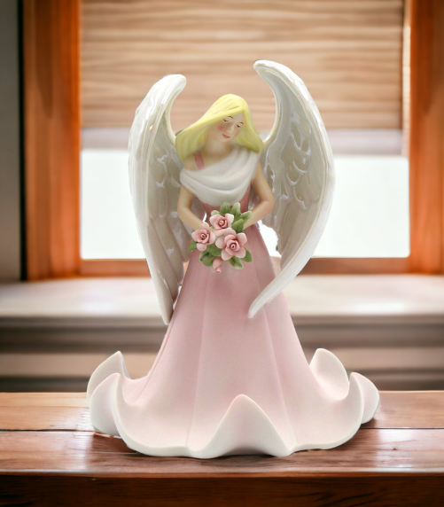 Ceramic Guardian Angel Figurine Home Décor Religious Décor Religious Gift Church Décor Baptism Gift - Figurines