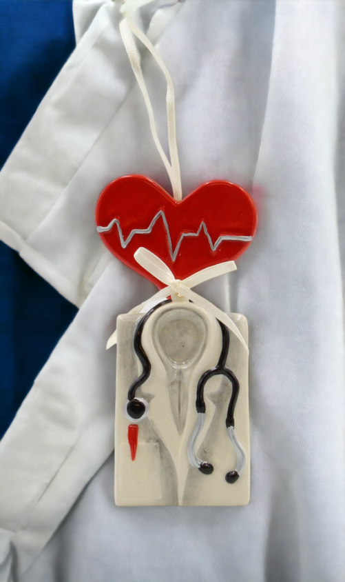Ceramic Healthcare Hero Ornament - Doctor Home Décor Gift for Her Gift for Doctor Gift for Him Christmas Décor