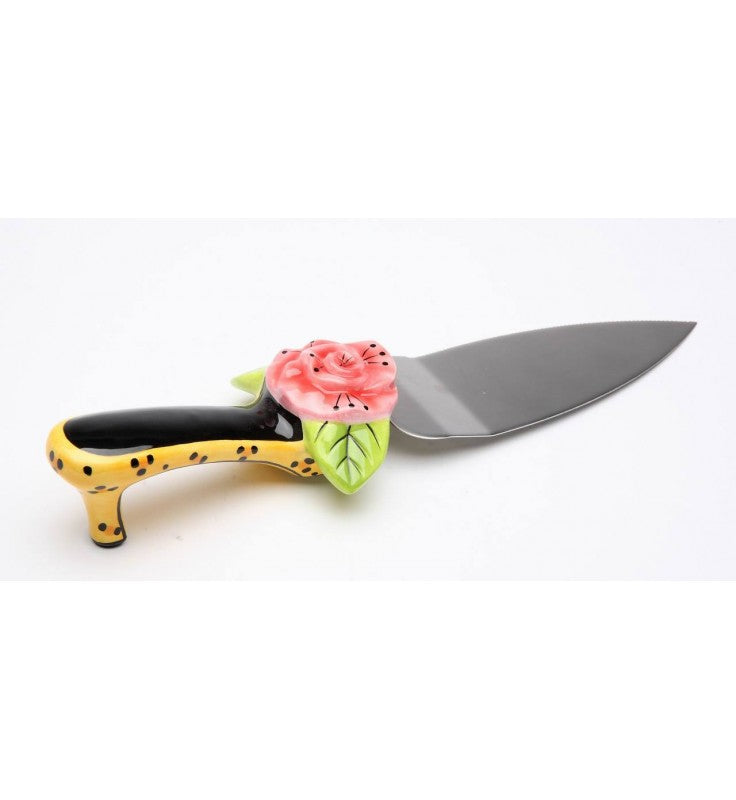 Ceramic High Heel Leopard Print Cake Server Birthday Party Decor Wedding Decor Shoe Lover Gift - cake server