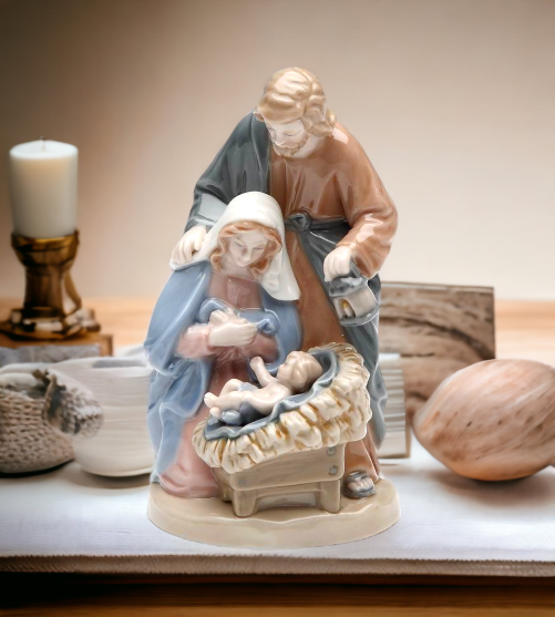 Ceramic Holy Family Nativity Figurine Christmas Décor Religious Décor Religious Gift Church Décor Baptism Gift Easter