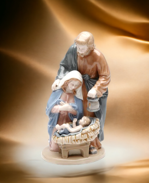 Ceramic Holy Family Nativity Figurine Christmas Décor Religious Décor Religious Gift Church Décor Baptism Gift Easter
