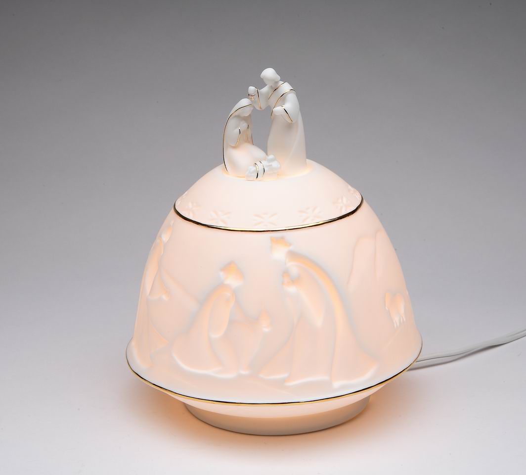 Ceramic Holy Family Nativity Night Light Home Décor Religious Décor Religious Gift Church Décor Baptism Gift - Night