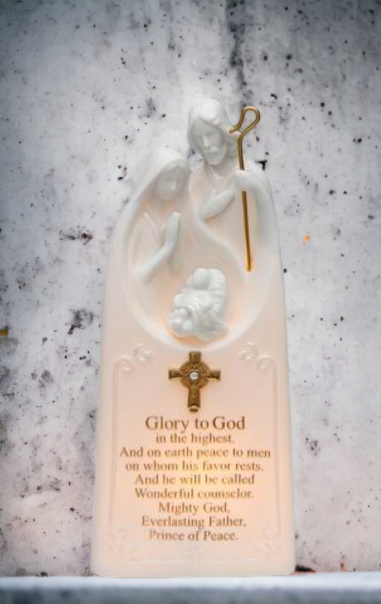 Ceramic Holy Family Nativity Nightlight Home Décor Religious Décor Religious Gift Church Décor Baptism Gift - Night