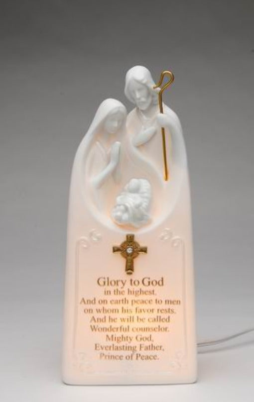 Ceramic Holy Family Nativity Nightlight Home Décor Religious Décor Religious Gift Church Décor Baptism Gift - Night