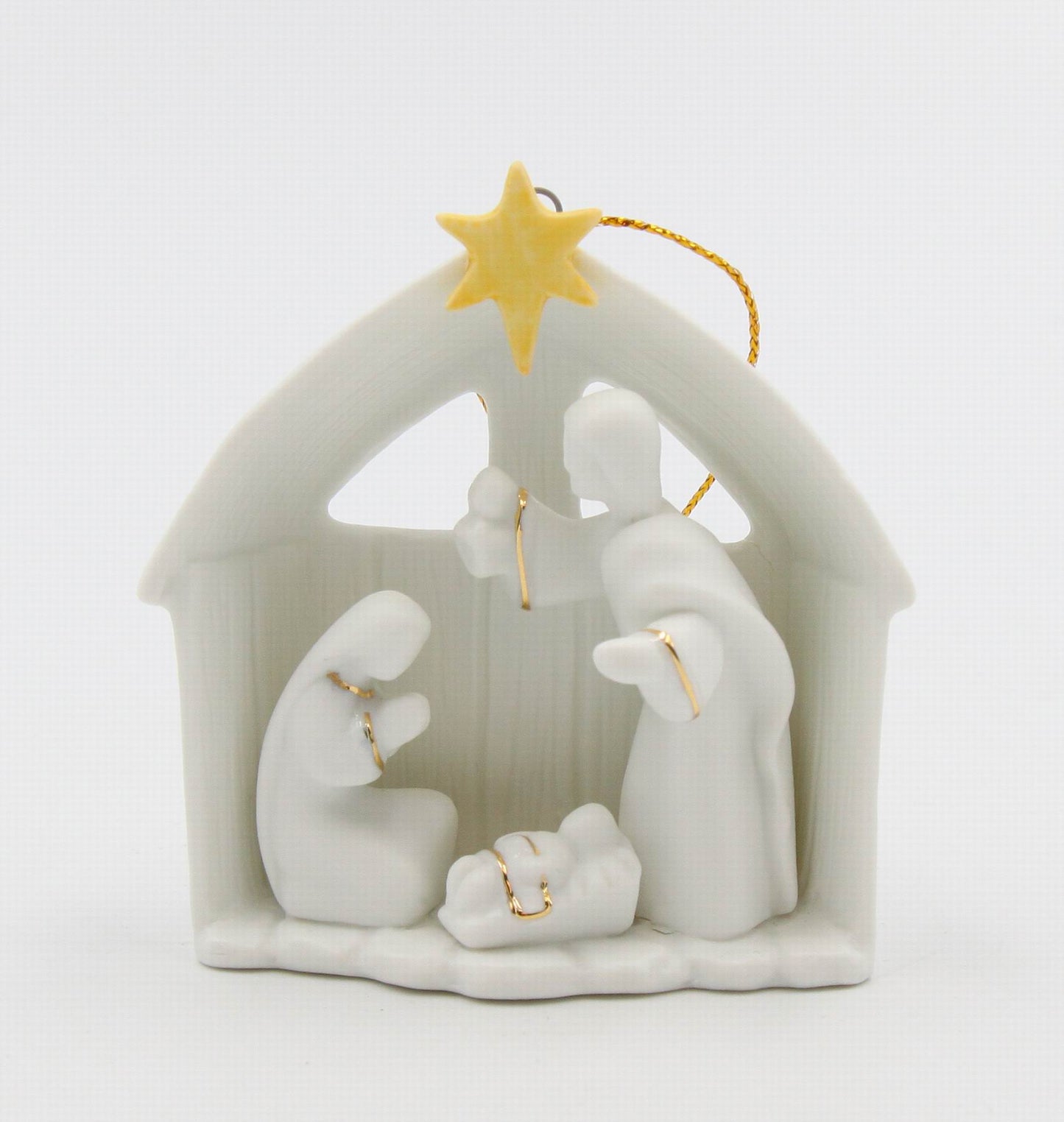 Ceramic Holy Family Nativity Ornament Home Décor Religious Décor Religious Gift Church Décor Baptism Gift - Holiday
