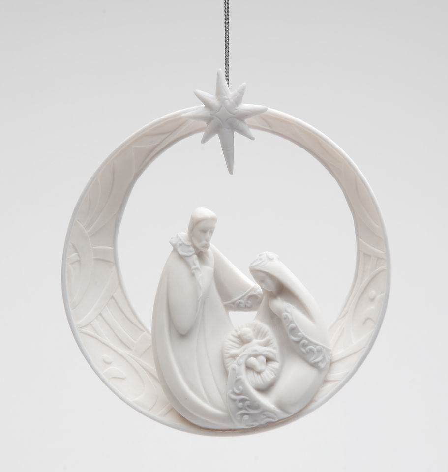 Ceramic Holy Family Ornament Home Décor Religious Décor Religious Gift Church Décor Baptism Gift Christmas Decor