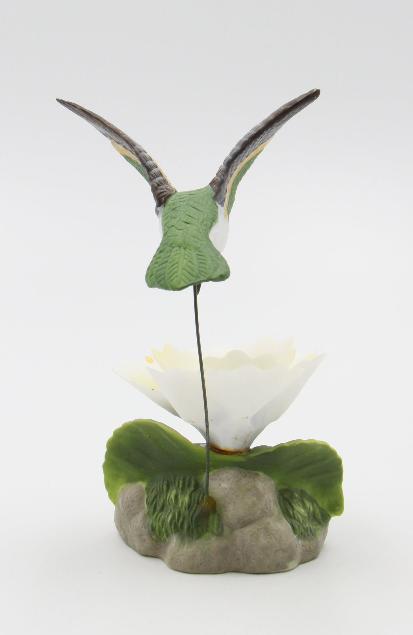 Ceramic Hummingbird with Magnolia Flower Figurine Home Décor Gift for Her Gift for Mom Birdwatcher Gift - Figurine