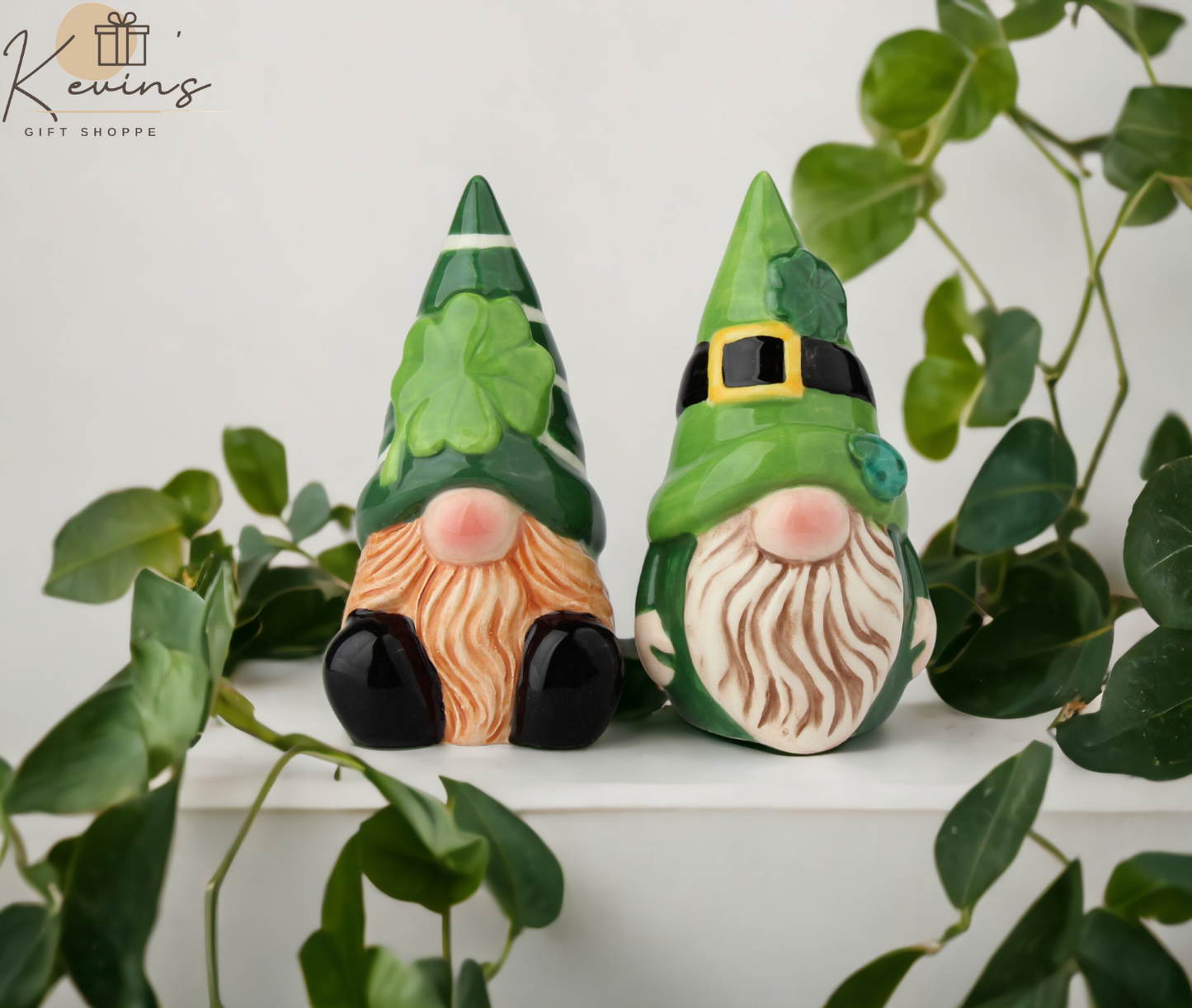 Ceramic Irish Gnomes Salt and Pepper Shakers Home Décor Gift for Her Gift for Mom Kitchen Décor Irish Saint Patrick’s